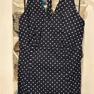 Navy Polka Dot Dress